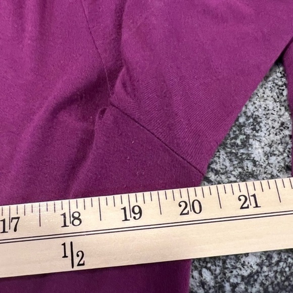 J Jill Low Cut Plum Long Sleeve Top - Picture 6 of 15